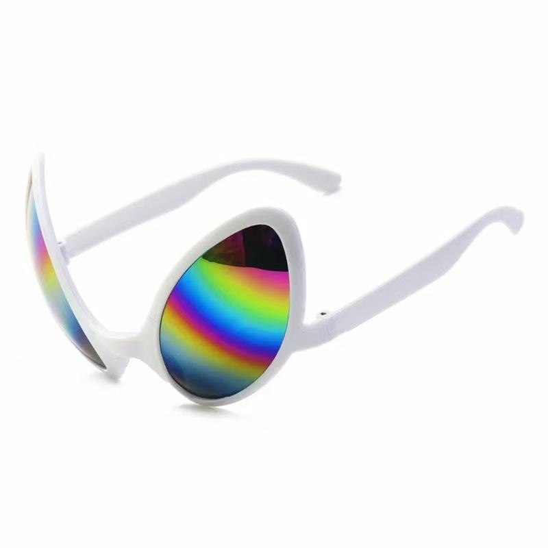 Green Goofy Alien Party Sunglasses – Fun Rave Gag Costume Glasses