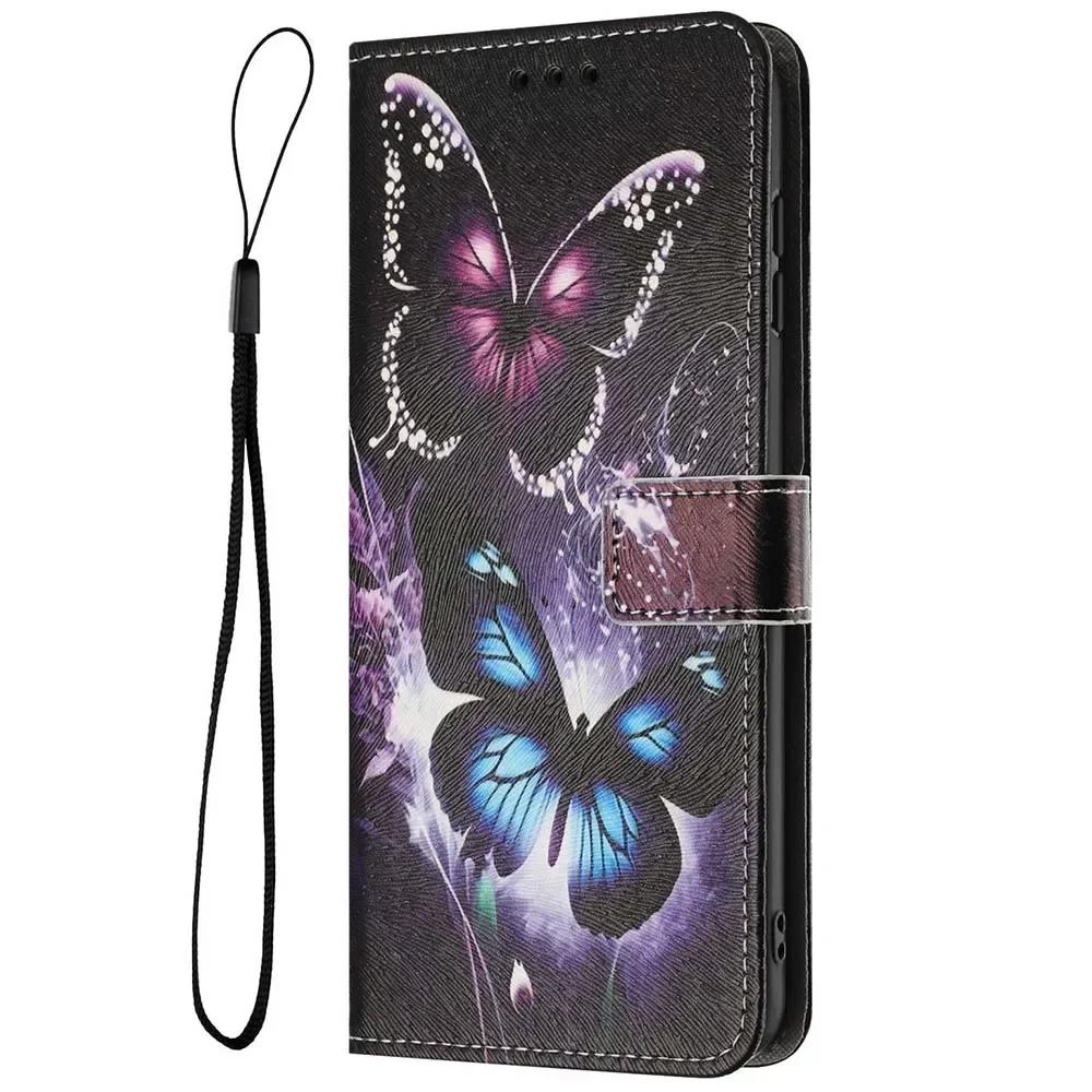 Wallet Flip Case For OPPO Reno 13 13F 12 12F 11 A5 Pro Realme 14 Pro C75 C67 C65 C63 C61 Note 60 Leather Phone Cover Card Holder
