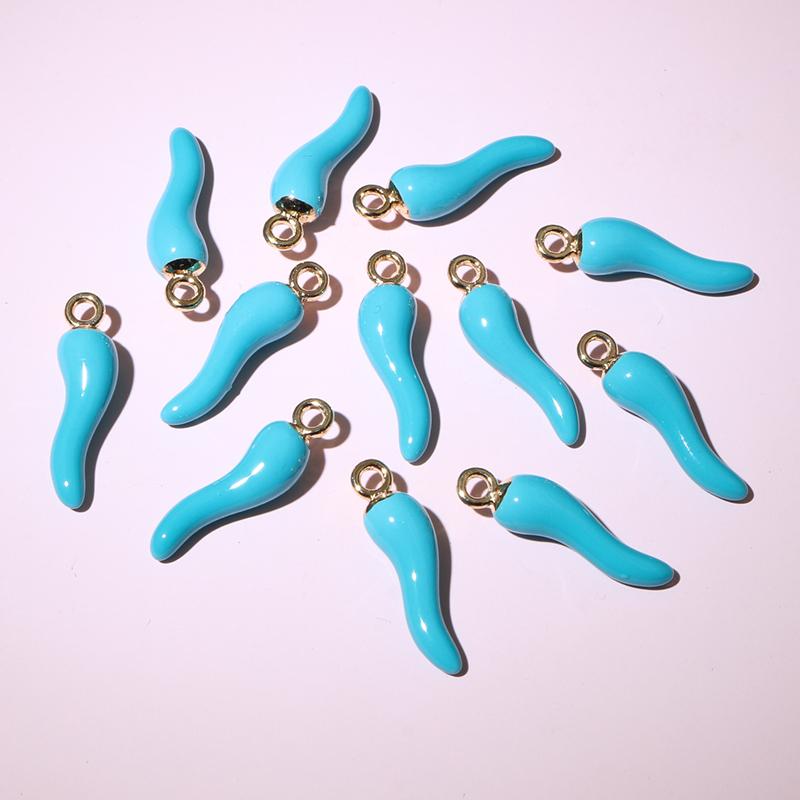 20pcs 19x5.5mm Enamel Chili Pepper Charms Pendant Multi Colors For DIY Jewelry Making Earrings Keychain Pendants Craft Findings