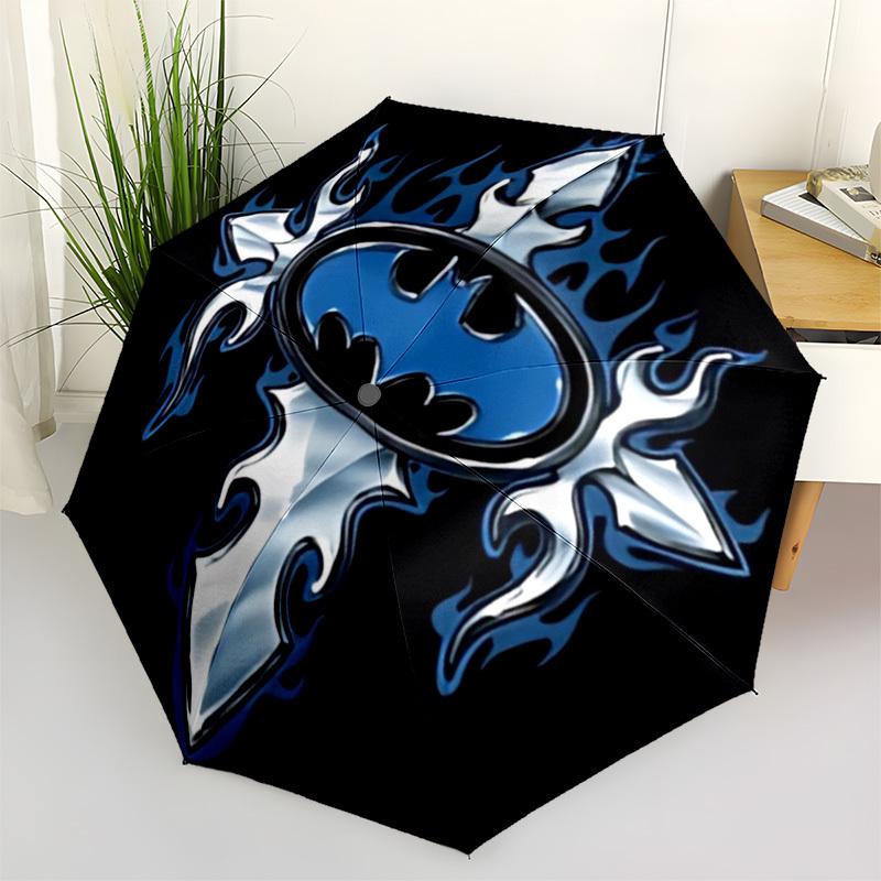 

1pc Batman Automatic Folding Umbrella - Sturdy 8-Rib Polyester Canopy,Sun-Defying Travel Companion yy251023101