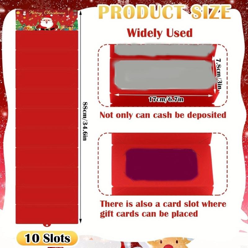 Festival Cash Gift Envelopes Slot Designs Christmas Card Holder for Money Storage HX6C