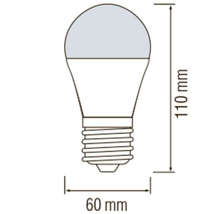 Ampoule LED standard 360° 8W (Eq. 65W) E27 4200K