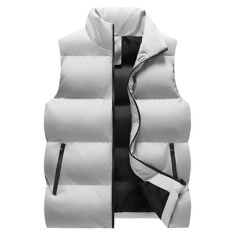 Autumn and Winter Vest Men's Handsome Trendy Waistcoat Warm Vest Youth Sleeveless Sports Coat Vest