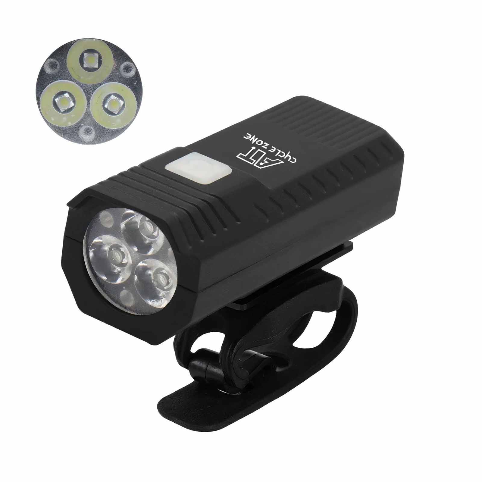 

Фонарь для ночной езды – Мощный передний фонарь, Защита от дождя, USB-зарядка, Велосипедное оборудование для горных и шоссейных велосипедов One Size