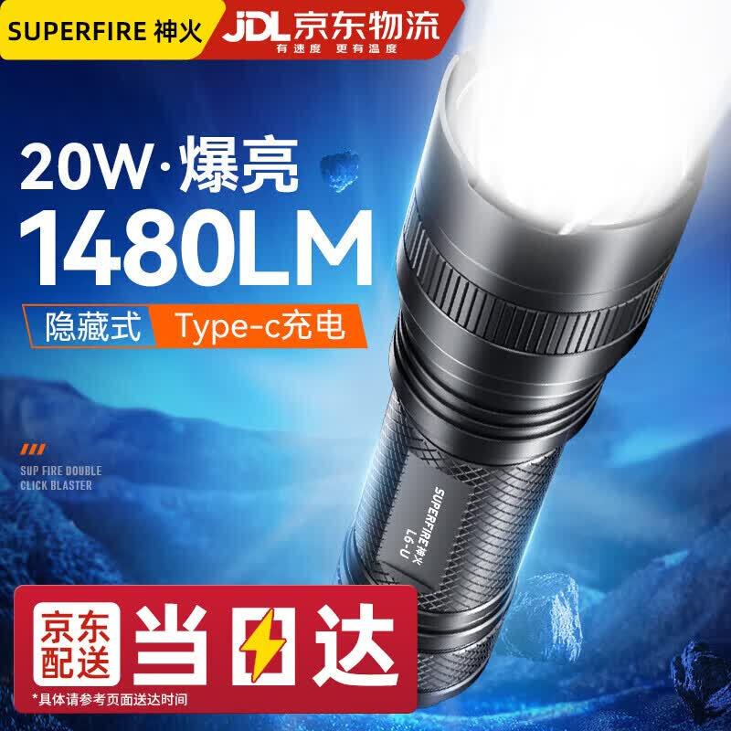 Shenhuo L6 Ultra Bright Rechargeable LED Flashlight