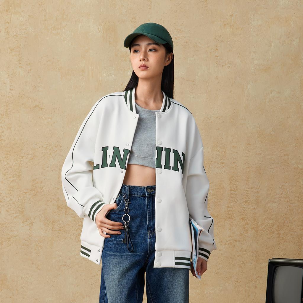 Li Ning Versatile Color Block Hoodie Unisex Hoodies Off-White AWDUF67-2