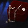 Korean Style Men's Shirt Collar with Deer Head Brooch and Chain Buckle