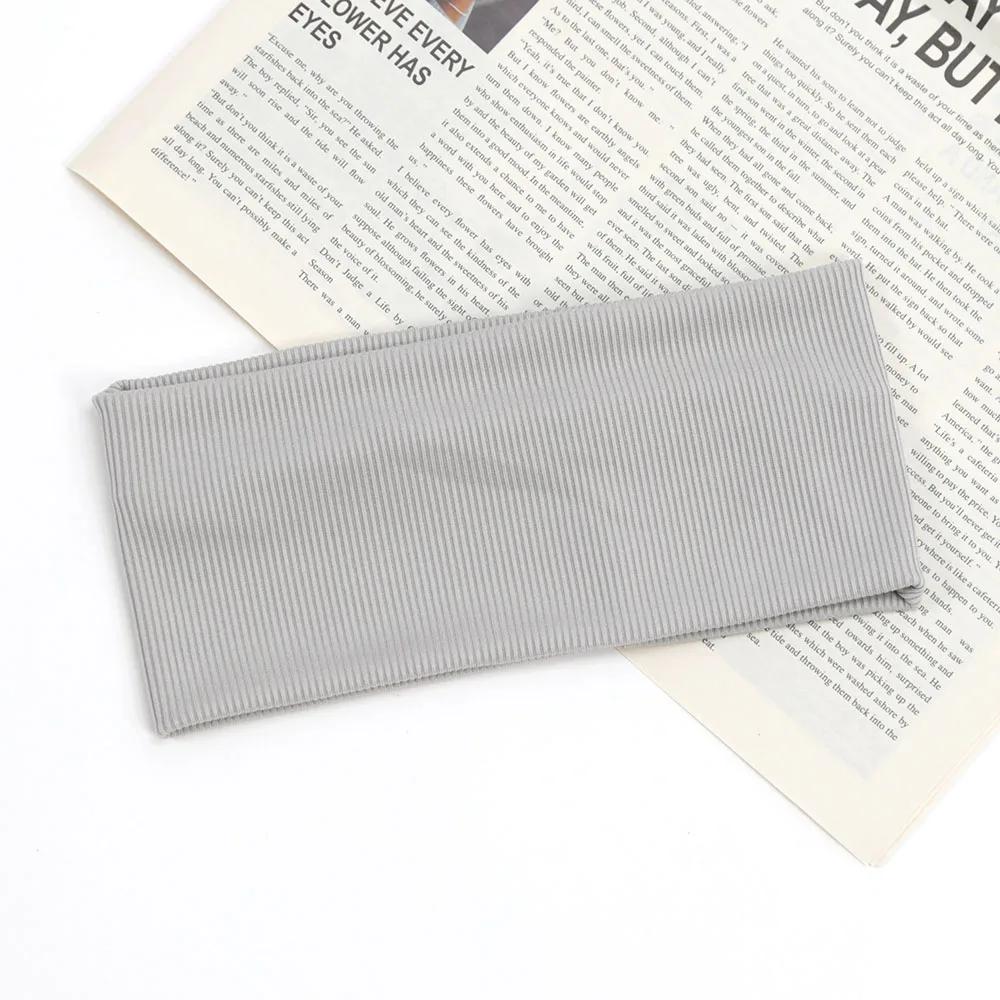 Women Solid Color Headband Yoga Knitting Elastic Hair Bands Turban Makeup Hair Hoop Vintage Fashion Hair Band Accessories