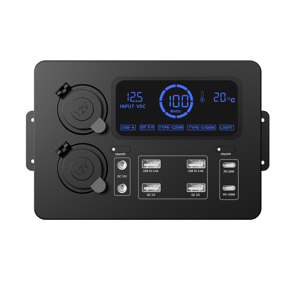 12V Power Distribution Box with USB-C for Car/Boat/RV