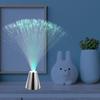 Colorful LED Color Changing Fiber Optic Lamp Battery Operated ABS Silver Base Indoor Outdoor Party Christmas