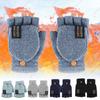 Double-Sided Heating Gloves Washable Rechargable Mittens Warm Fingerless Hands Warmer Electric Thermal Gloves for Outdoor Hiking