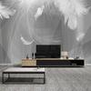 Wallpaper Black White Gray 3d Geometric White Feather Art Mural Modern Living Room Bedroom Wall Papers Home Decor