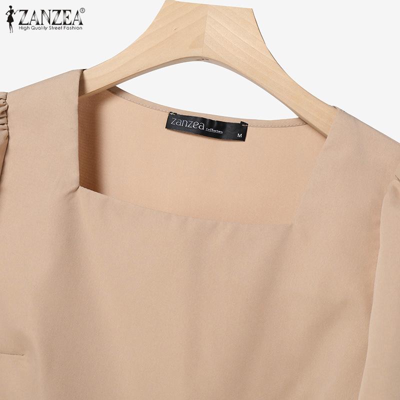 ZANZEA Women Short Sleeve Blouse and Wide Leg Pants Summer Two Piece Suit Sets