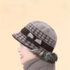 Women Dome Bow Bucket Cap for Women Winter Warm Windproof Beret Fashion Elegant Mother's Top Hat