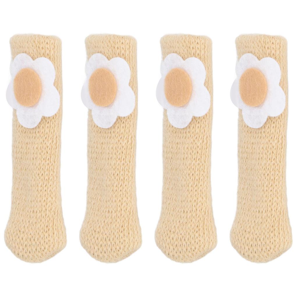 25Pcs Chair Leg  or, Furniture Leg Cover, Floor  or Non Slip, Double Layer Knitted Set for Chairs Desks Stools with High Density Elastici