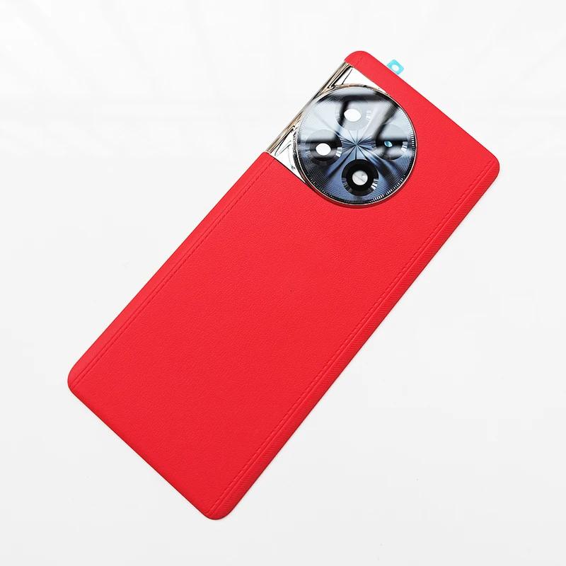 

Задняя стеклянная крышка для запасной батареи задней двери OnePlus 11R, задняя крышка корпуса Ace 2 с объективом камеры Solar Red (leather)