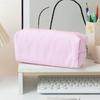 Multiunction Striped Pencil Case Water Resistant Polyester Pen Pouches Travel Cosmetics Bag For School Office Supplies