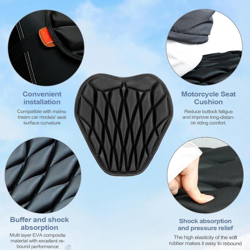 Motorcycle Seat Cushion Comfortable Motorbike Pad 3D Comfortable Breathable Cover Cushion Soft Sitting Support For Men Women