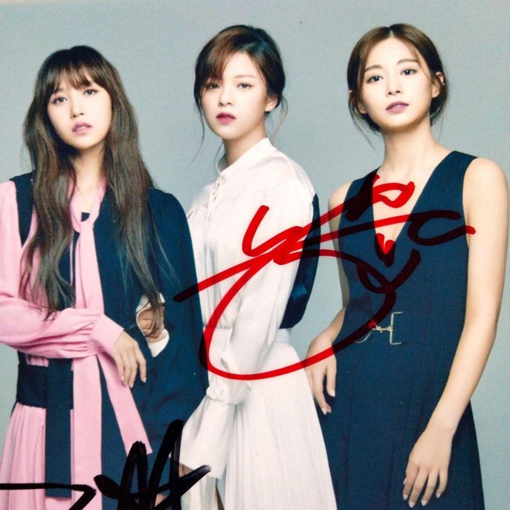 [USED] On sale...Tzuyu, Jeongyeon, Mina autographed 2L size photo...TWICE...