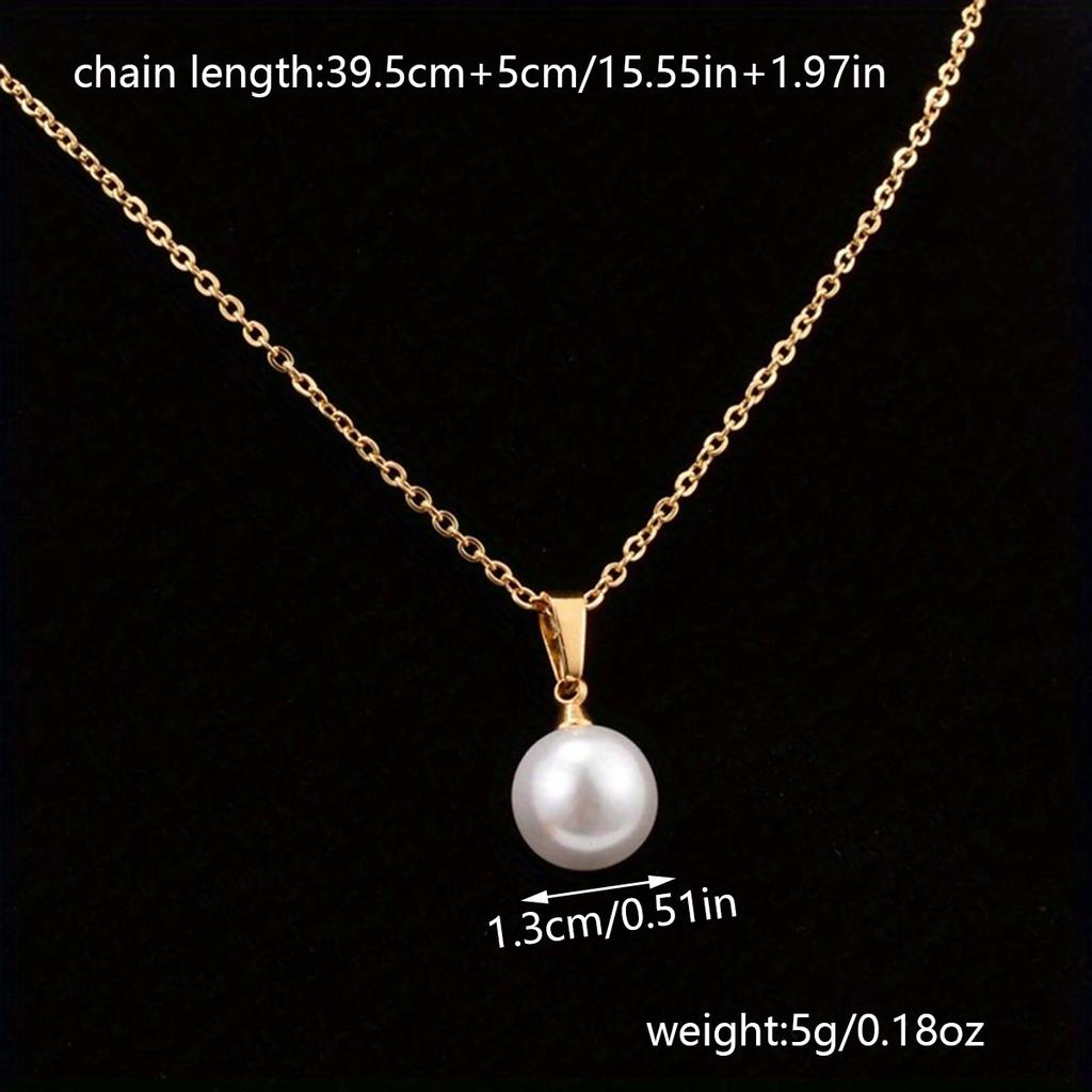 Elegante künstliche Perlenanhänger-Halskette, geeignet für einfachen und modischen Damenschmuck, ist ein ideales Geschenk-Accessoire, geeignet für den täglichen Gebrauch