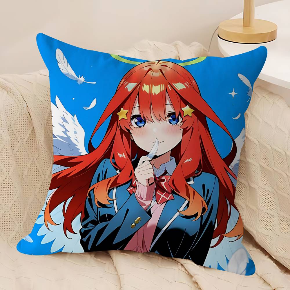 Anime N-Nakano-Itsuki Cushion Cover Inches Farmhouse Decor Home Throw Pillow Covers For Couch Decorations
