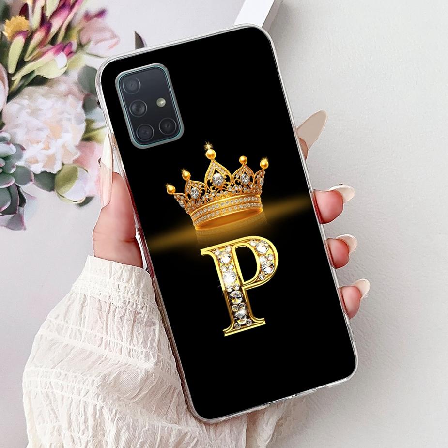 For Samsung Galaxy A51 A71 4G Case New Crown Letters Cover Soft Silicone Phone Case For Samsung A51 A 31 41 71 Back Cover Fundas