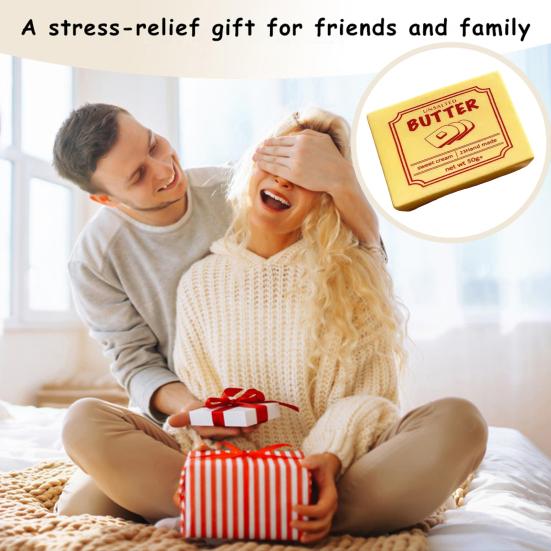 Butter Bread Stress Relief Toy Slow Rising Soft Squeeze Ball Realistic Butter Stick Slow Rebound Sensory Toy for Anxiety Relief And Relaxation Gift