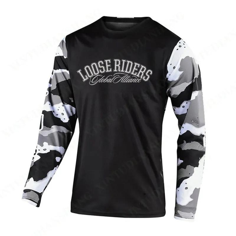 Unisex Quick-Dry Breathable Off-Road Motorcycle Riding Jersey Long Sleeve Mountain Biking Hiking Fishing