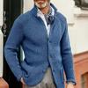 New Men's Casual Long Sleeve Solid Knit Sweater