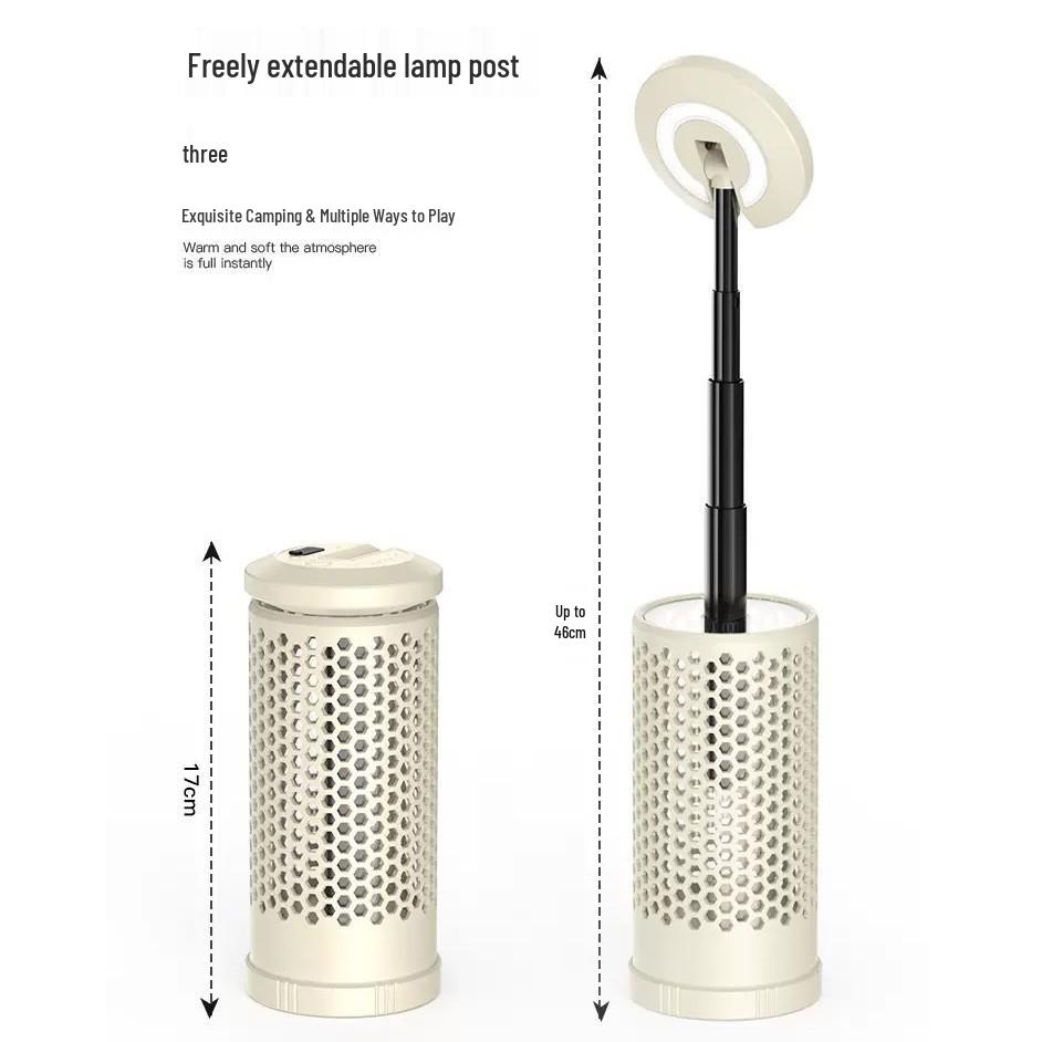 Rechargeable Telescopic Camping Lantern with Dual Color Temperature