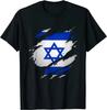Proud Israeli Ripped Israel Flag Men TShirt Short Sleeve Casual Cotton ONeck Summer Harajuku Men Clothing