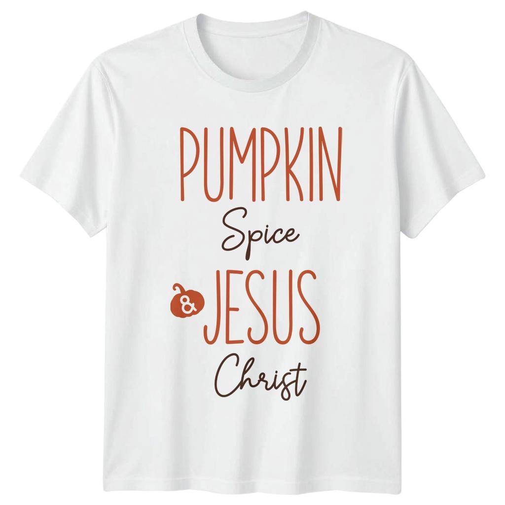 Pumpkin Spice Jesus Christ Autumn Christian Faith Unisexs Unisexs Graphic Tee