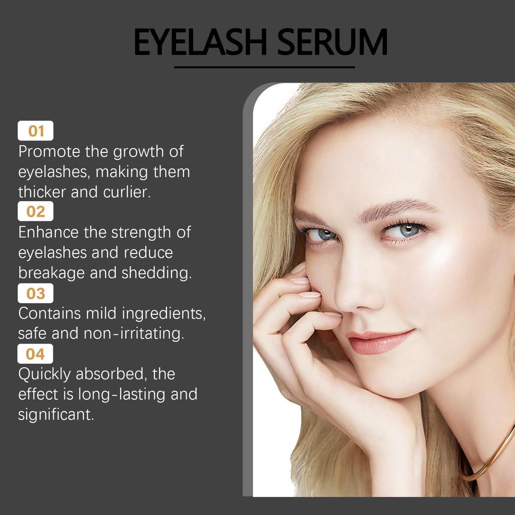 Fast Eyelash Growth Serum Thicker Lash Enhancing Serum Boost Longer Fuller Natural Volumizing Slender Curling Lashes Eye Care