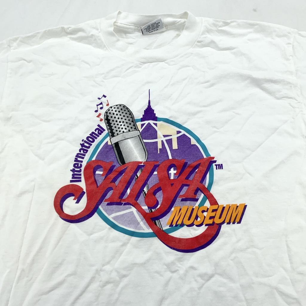 Vintage 90er Jahre INTERNATIONALES SALSA MUSEUM T-Shirt GROSS weich