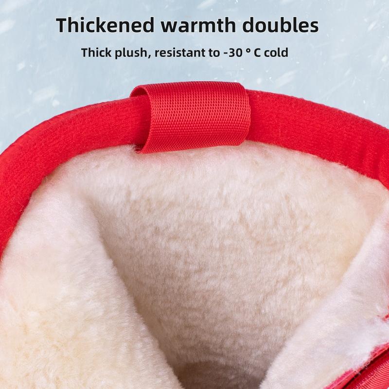 Women Men Winter Snow Boots Thick Fleece Warm Non Slip Short Boots Casual