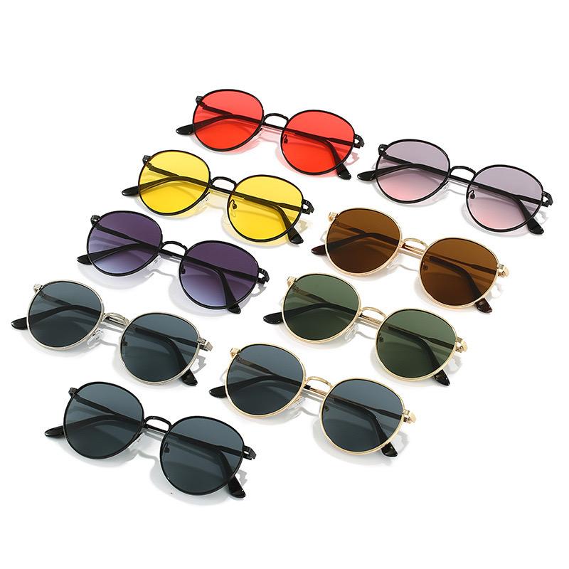 Retro High Quality Metal Round Sunglasses Women Luxury Brand Designer Small Frame Alloy Glasses Men Classic Mujer
