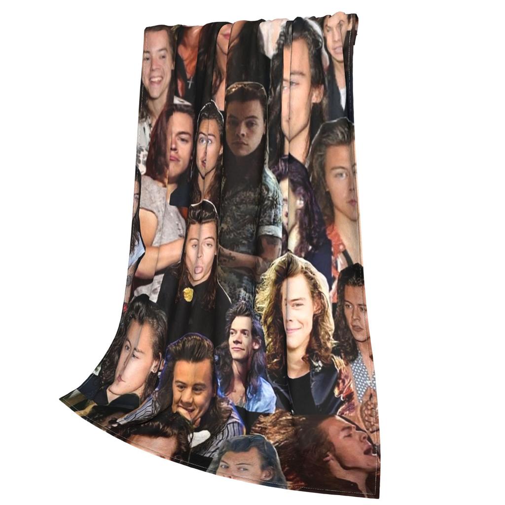Harrystyles Blanket Soft Warm Flannel Throw Blanket Bedspread for Bed Living room Picnic Travel Home Couch
