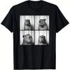 Graphic TShirt Featuring A Fun Capybara Photobooth Design for Men Made From MoistureWicking Fabric with A Playful Animal Print