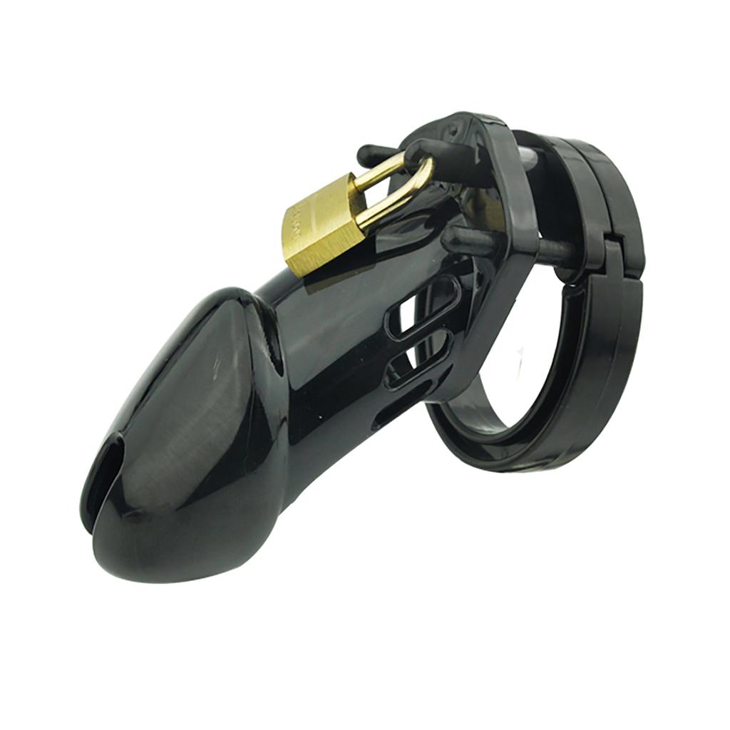 Plastic Urethra Chastity Lock with 5 Snap Ring Penis Bondage Adult Men's Chastity Cage Cock Restriction BDSM Abstainer Sextoys