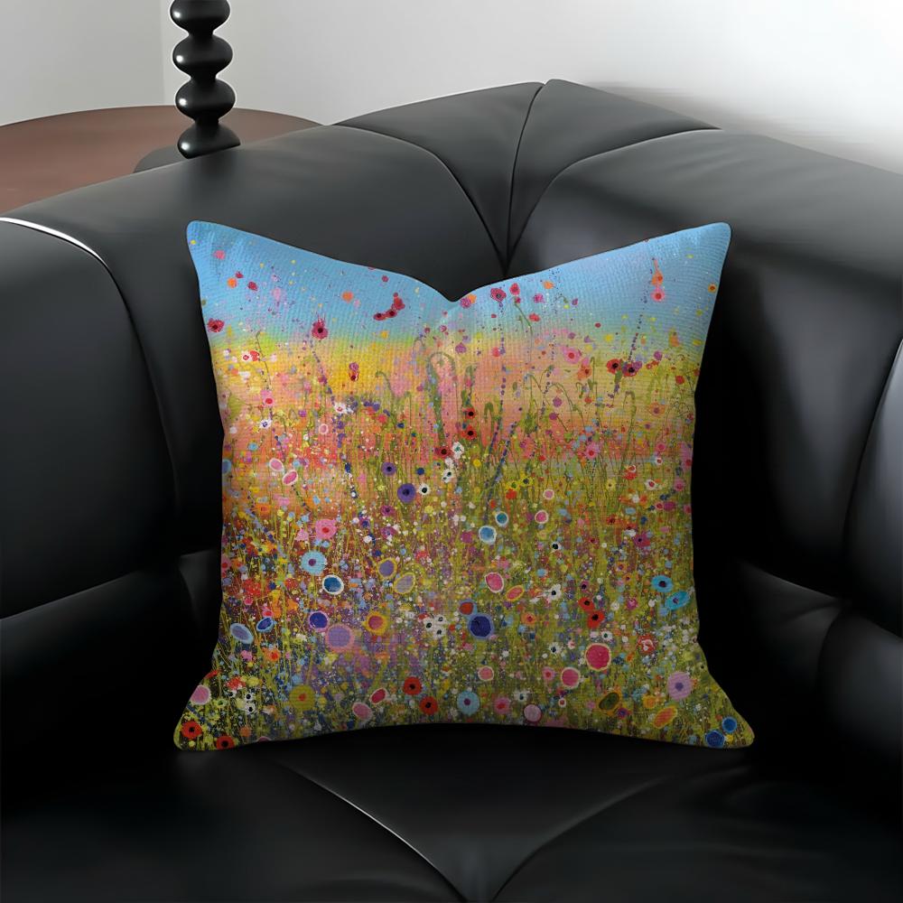 Y-Yvonne Coomber Cushion Cover Natural Linen Pillowcase Set, All-In-One Decor For Sofa, Bedroom & Chair