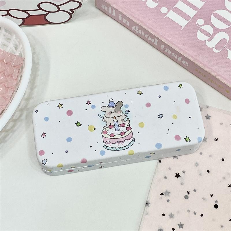 

Cute Cartoon Bear Dog Glasses Case for Girl Travel Portable PU Leather Anti-pressure Dustproof Organizer Sunglasses Storage Box