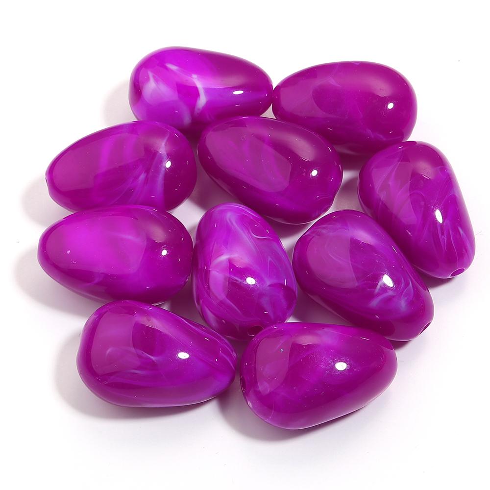 10pcs 29x20mm Irregular Acrylic Beads Colorful Oval Cloud Beads Loose Beads For DIY Jewelry Making Bracelet Necklace Accessories