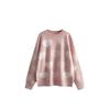 2024 Autumn/Winter Heart Jacquard Plus Size Loose Knit Pullover Sweater for Women