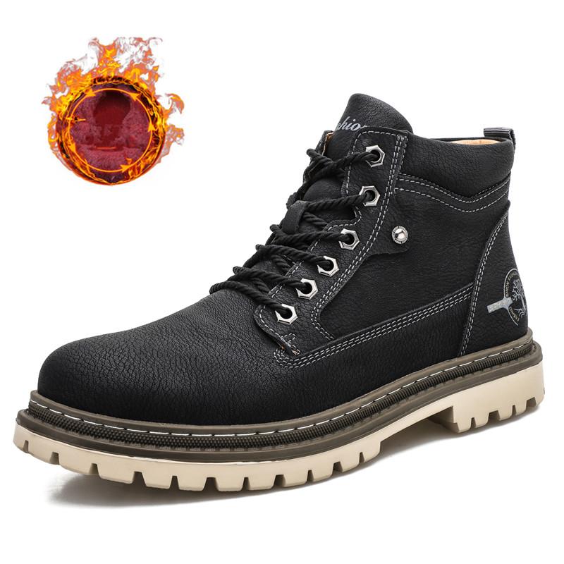 Brand Men Super Warm Snow Boots Winter Men's Ankle Boots Waterproof Short Boots Outdoor Sneakers Autumn Men's Motorcycle Boots