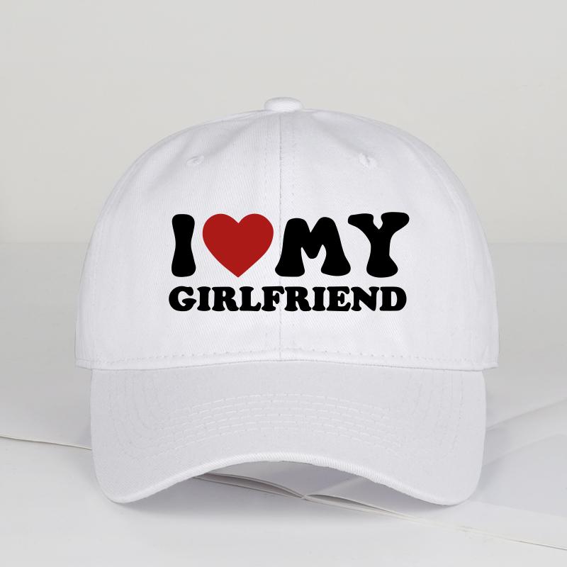 

2-Pack Couple S Baseball Caps I Lov Boyfriend/Girlfriend Print Classic Fashionable Bucket Hats Suitable For Dating Parties Vac