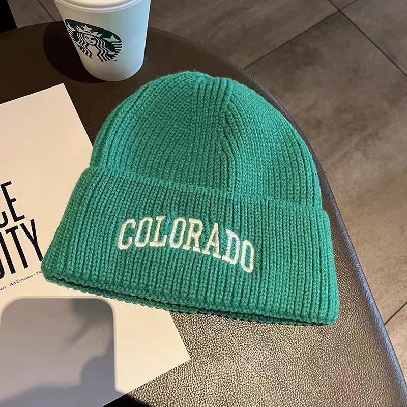 1pc Winter Warm Beanie Hat with Letter Embroidered,Windproof Casual Knitted Caps for Men and Women,suitable for Dailywear Tralve