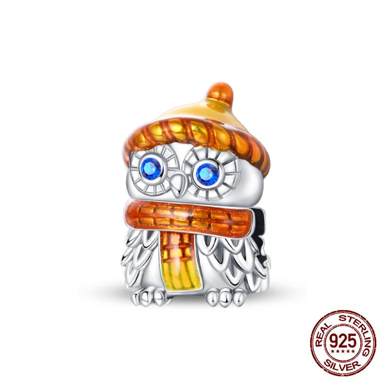 Charms Kupferrosa Katze Eule Tier Herz Zirkonia Charm Perlen Passen Original Armbänder Feiner DIY Schmuck