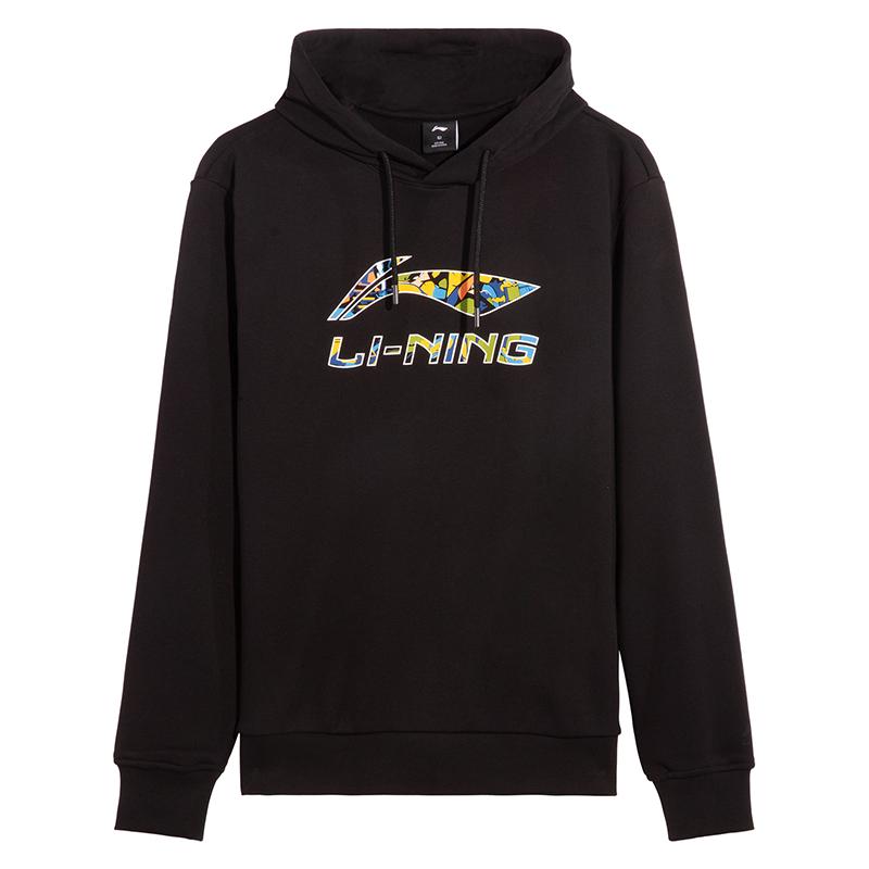 Li Ning Sweatshirts Men s Black Crew Neck Moderate AWDVJ01-1 2XL