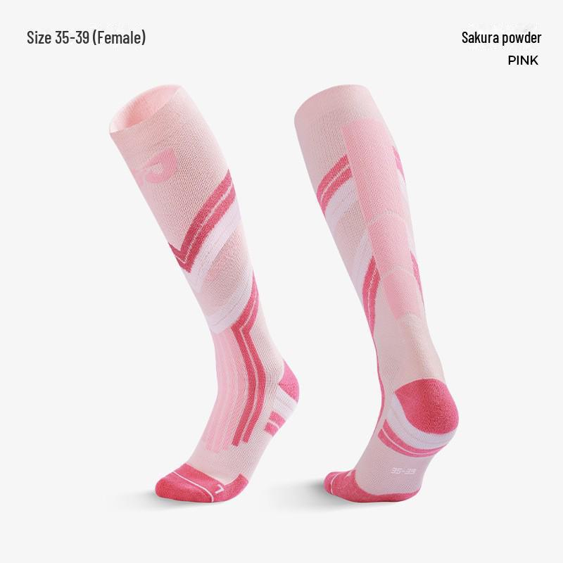 DWZ09 Non-Slip Thick Wool Ski Socks for Outdoor, Snow, Cycling, and Mountaineering - Mid-High Tube, Warm for Autumn & Winter