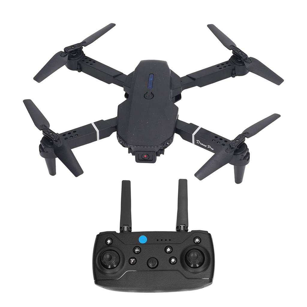 E88 4 Axle Aerial Quadcopter HD Double Camera High Resolution Flipping Folding RC Drone Black